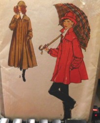 8829 SIMPLICITY 1978 SWING UNLINED RAINCOAT OR JACKET, HAT PATTERN UNCUT 12; 16 choice